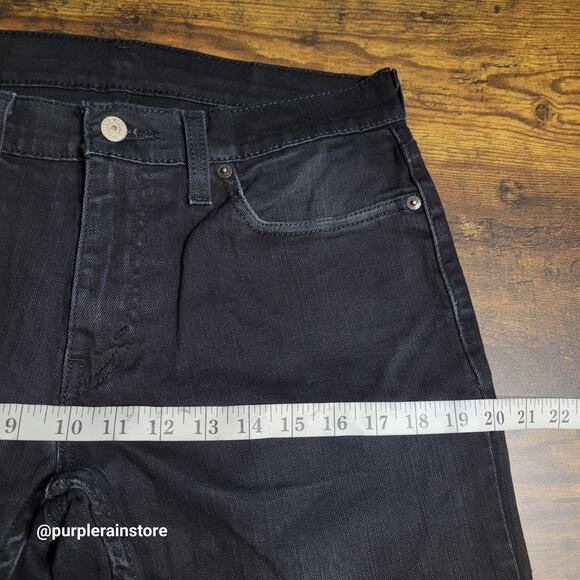 Levi's Jeans 30x32 Measures 32x32 Relaxed Straight 559 Black Stretch Denim - Picture 8 of 12